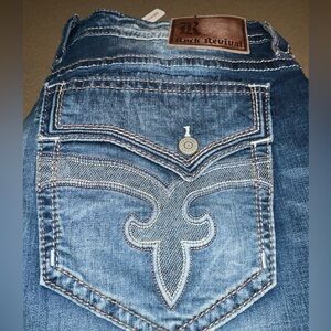 Rock Revival Pesto Straight mens denim jeans size 44 x 32 designer